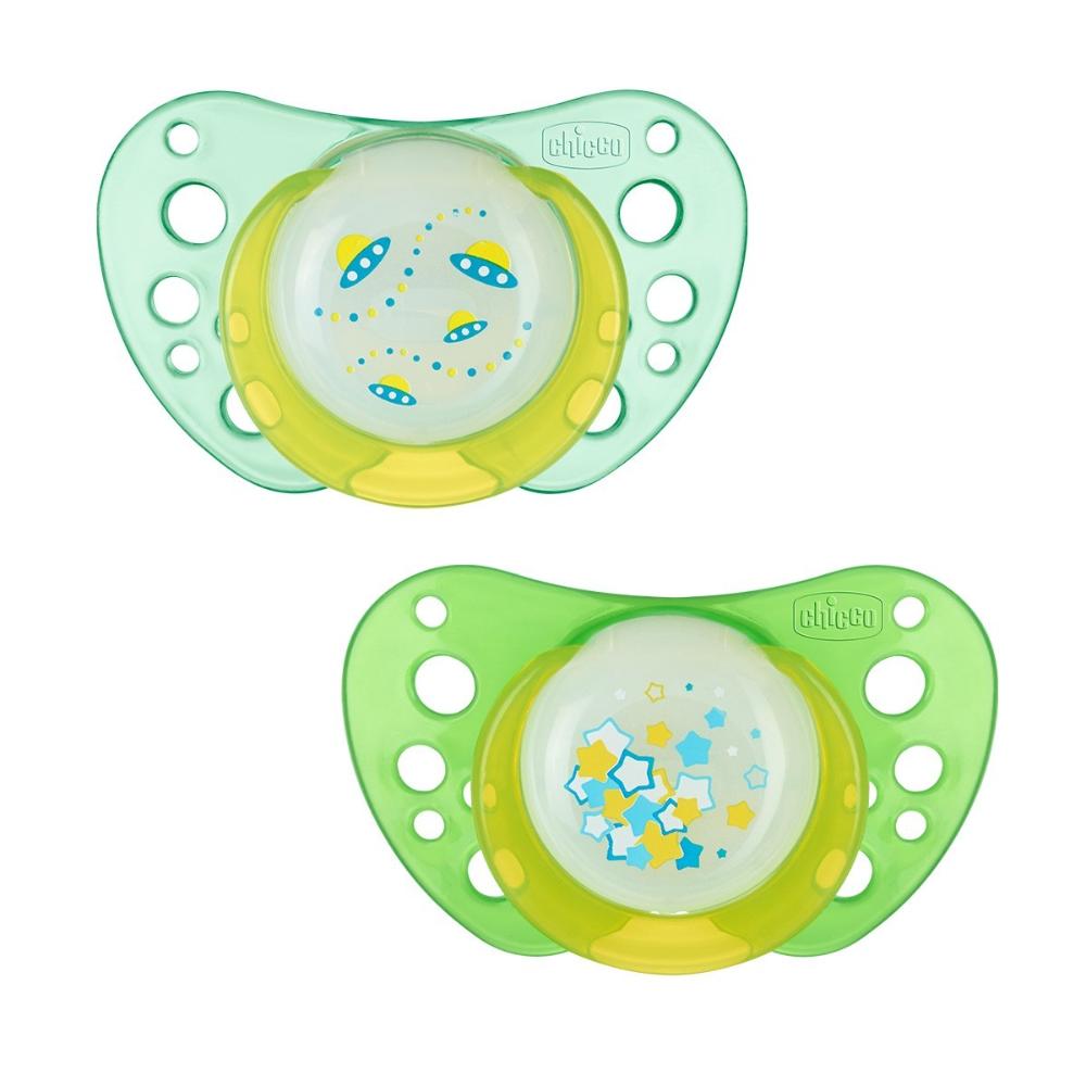 Chicco succhietto physio air luminoso silicone 0m+ 2 pezzi caucciu' — confronto prezzi