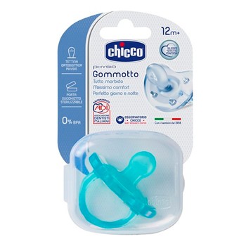 Chicco Physio Soft Gommotto Ciuccio Blu Silicone 12 mesi — confronto prezzi