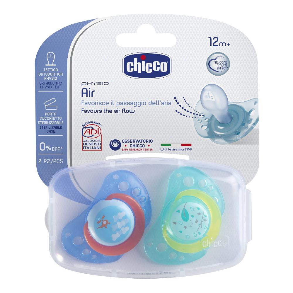 Chicco succhietto air boy in silicone 16-36 mesi 2 pezzi