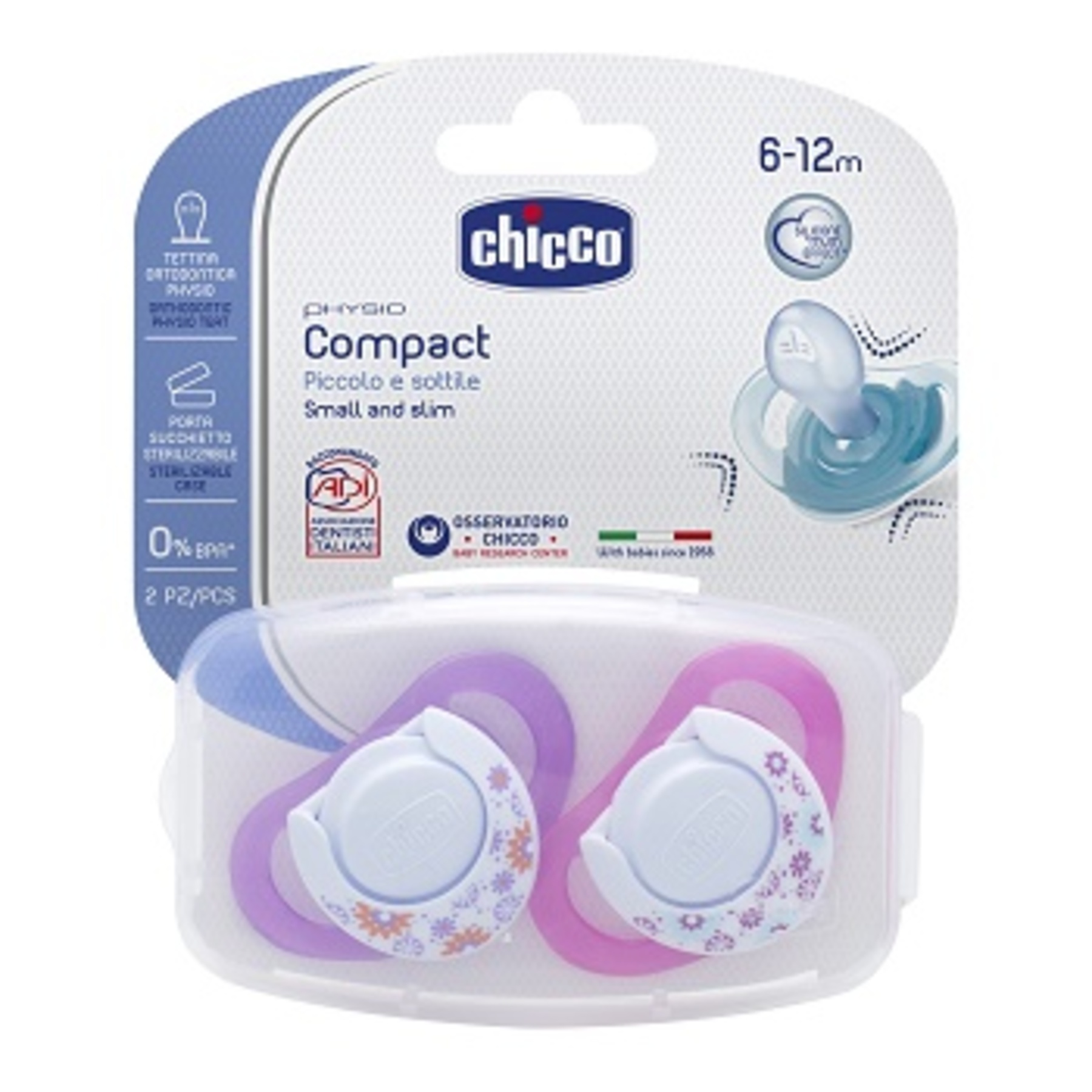 Chicco succhietto compact girl s6-16 mesi 2 pezzi — confronto prezzi