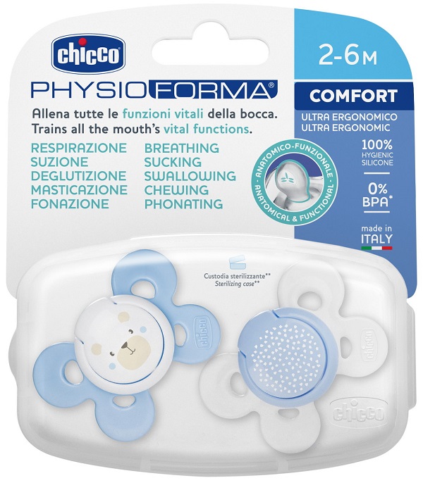 Chicco succhietto comfort boy silicone 0-6 mesi 2 pezzi — confronto prezzi