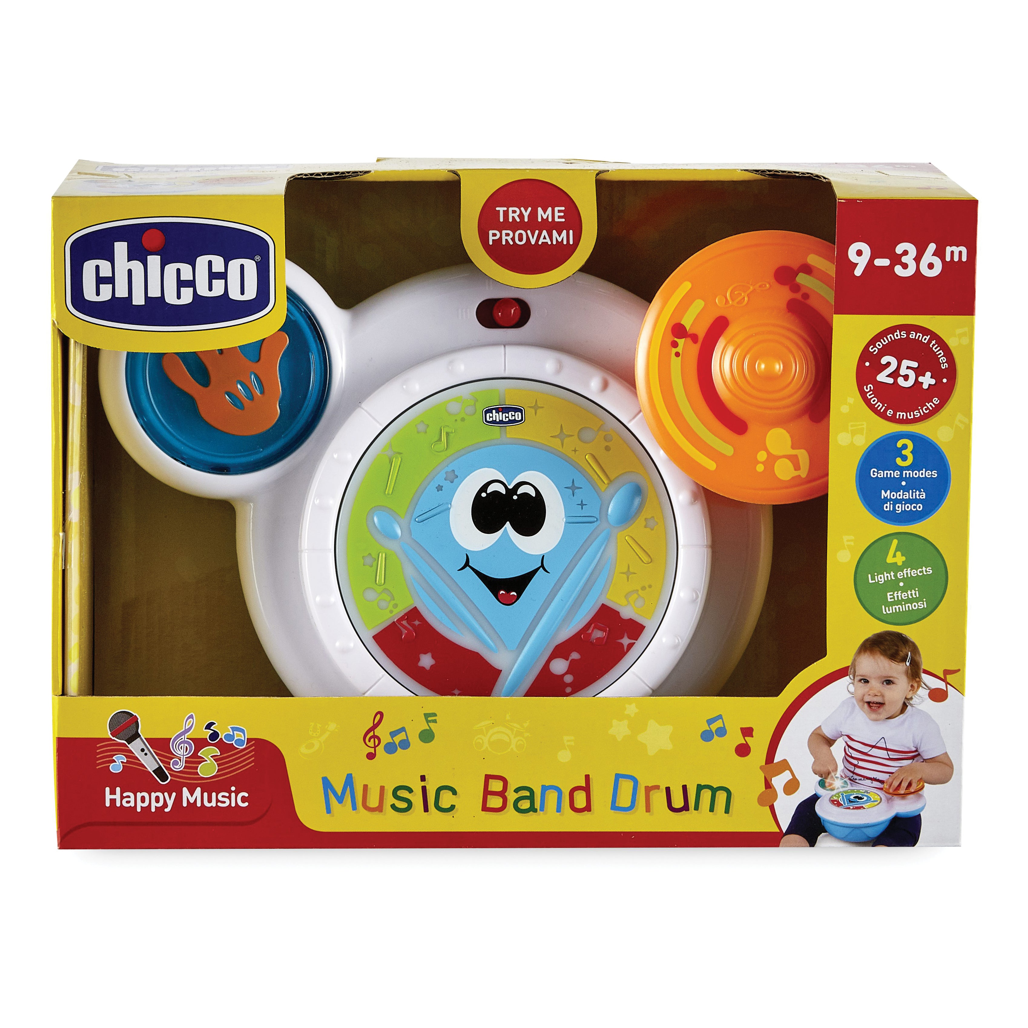 Chicco Music Band Drum | Tamburo Musicale Bambini | 9-36 Mesi