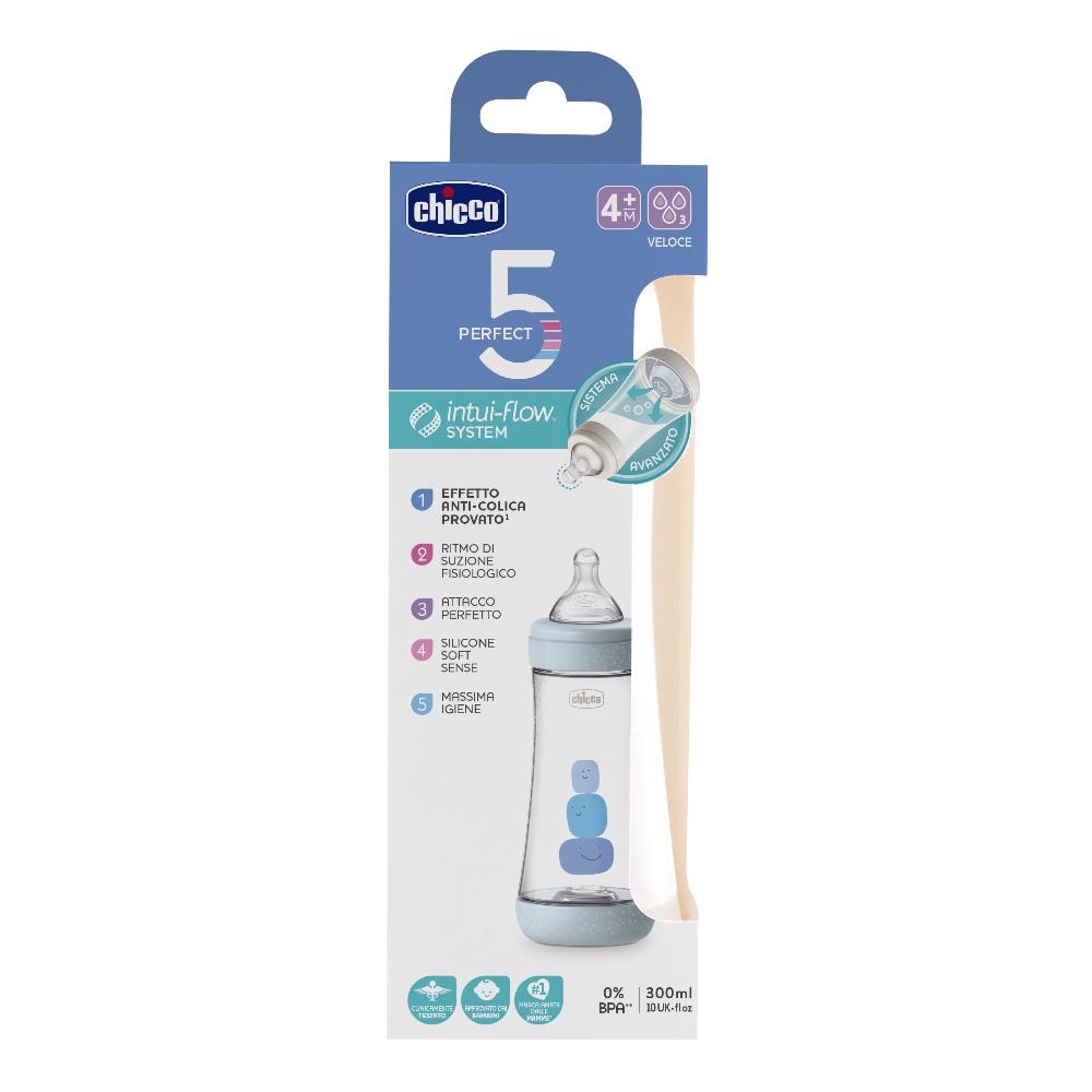 Chicco biberon perfect 5 boy 300 ml in silicone 3 fori — confronto prezzi