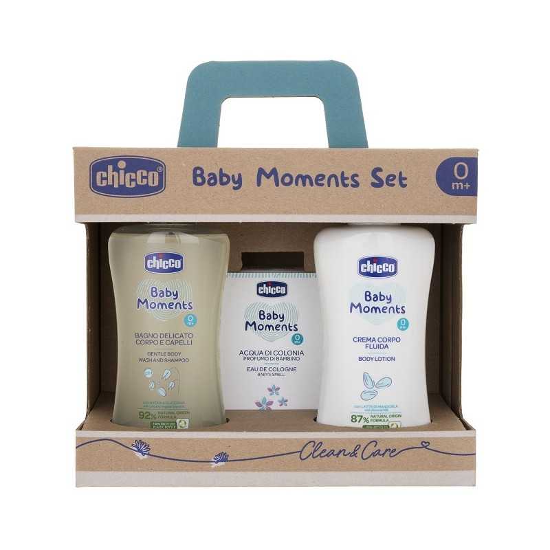Chicco Natural Sensation Set Bagnoshampo 200ml + Crema Corpo 200ml + Acqua Di Colonia 100ml