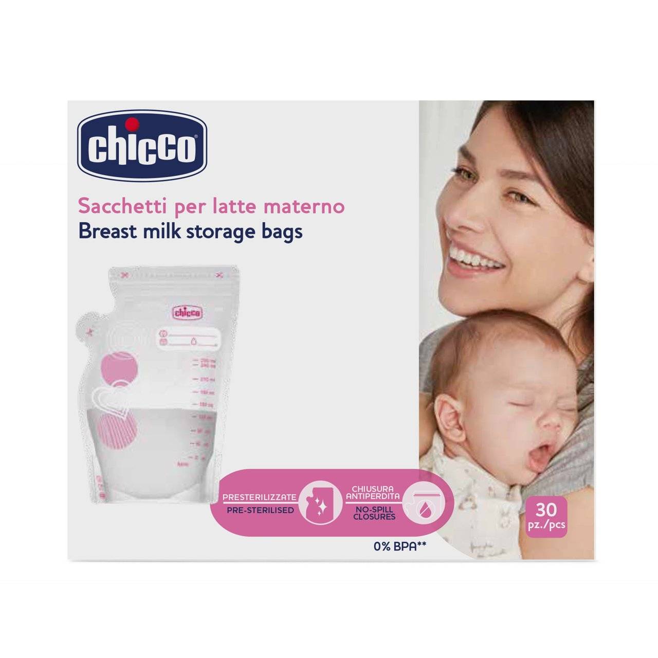 Chicco Sacchetto per Latte Materno, 30 sacchetti — confronto prezzi