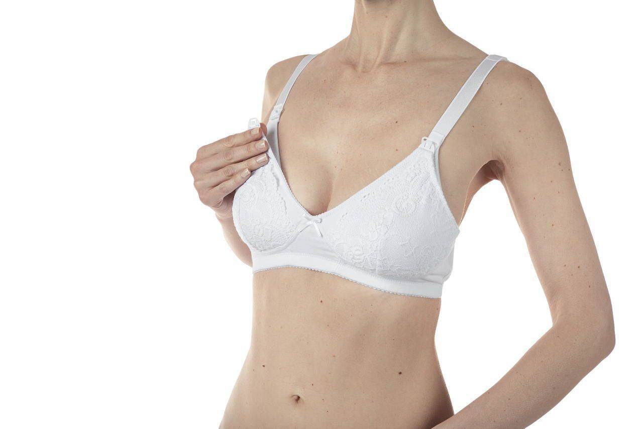 Chicco Mammy Reggiseno in Cotone per Allattamento Bianco Misura 3D