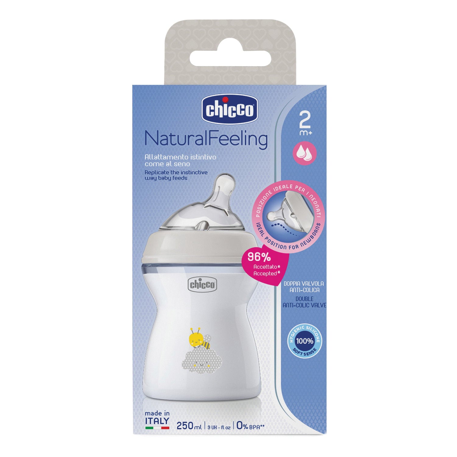 Chicco Biberon Step Up New 2M+ Flusso Medio 250 ml — confronto prezzi