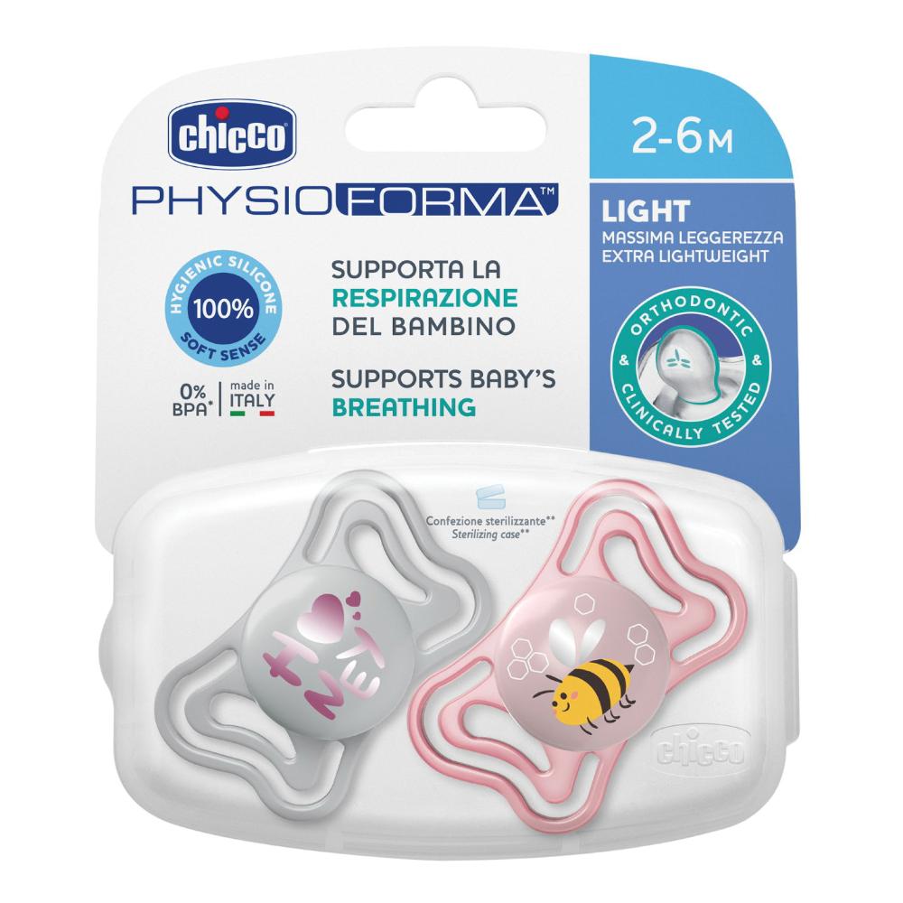 Chicco Physioforma Light Succhietto Rosa 2-6 Mesi 1 pz Succhietti — confronto prezzi