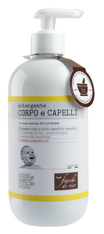 Fiocchi di Riso Detergente Corpo e Capelli alla Camomilla, 400ml