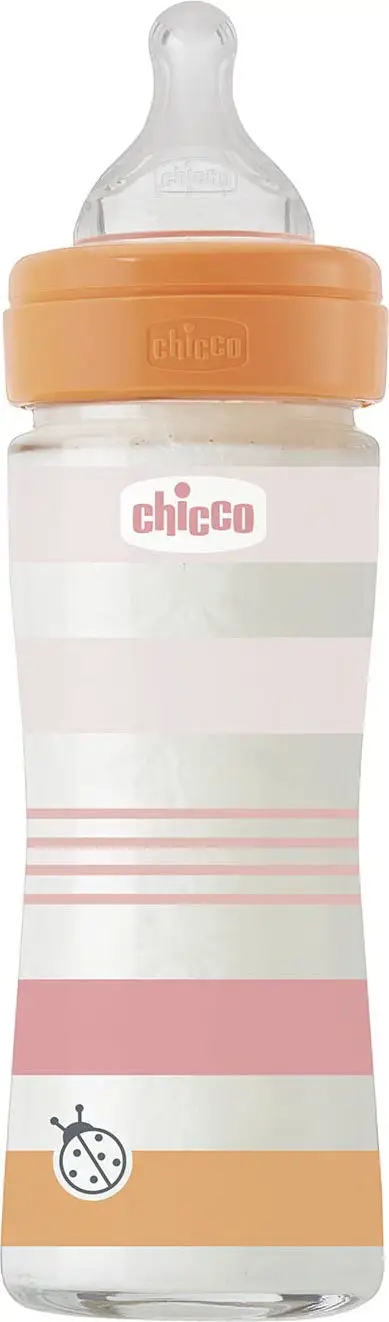 Chicco Benessere Biberon In Vetro A Flusso Lento 240ml Colore Orange Girl — confronto prezzi