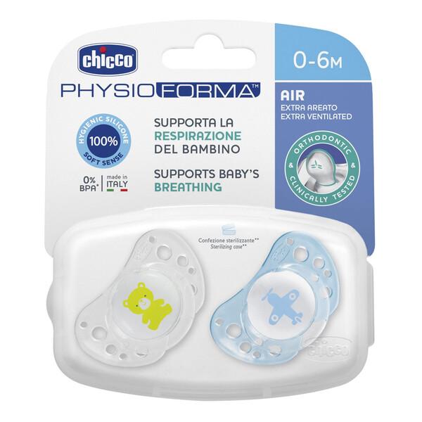 Chicco Physio Air Succhietto Silicone Boy 0-6 Mesi