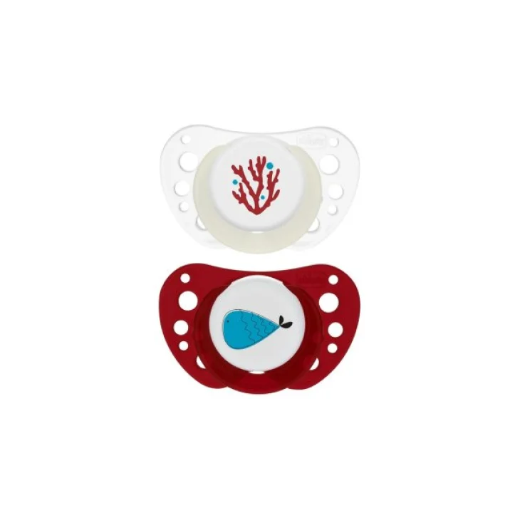 Chicco Succhietti Air in Silicone Colore Rosso 16-36 Mesi 1 pz