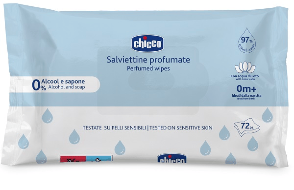 Chicco Baby Salviette Detergenti 72 Pezzi