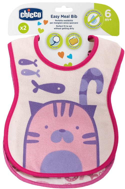 Chicco Set Di 2 Bavaglini Per La Pappa Rosa 6m+ — confronto prezzi