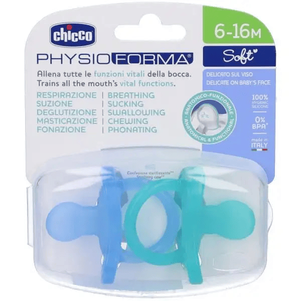 Chicco Physio Soft Silicone Bimbo 6-16 Mesi 2 Pezzi