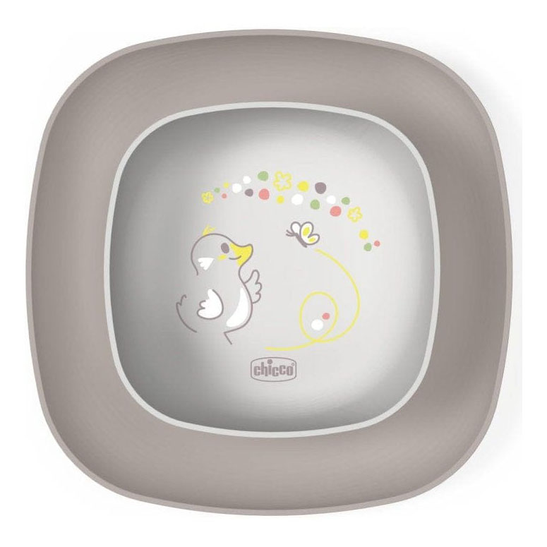 Chicco ciotola e piatto piano 12m+ grigio