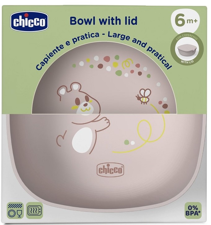 Chicco Ciotola Con Coperchio 6m+ Rosa 1 Pezzo