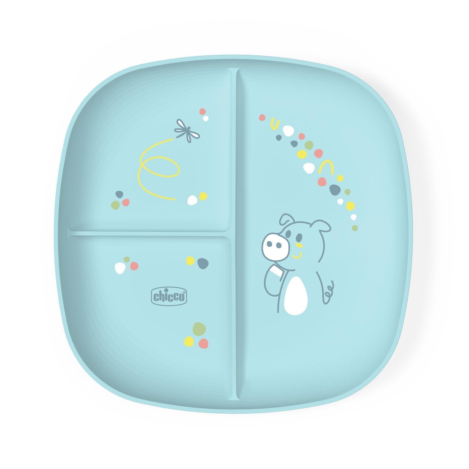 Chicco Piatto Porzionato 12m+ Piattino Con 3 Scomparti Colore Azzurro — confronto prezzi