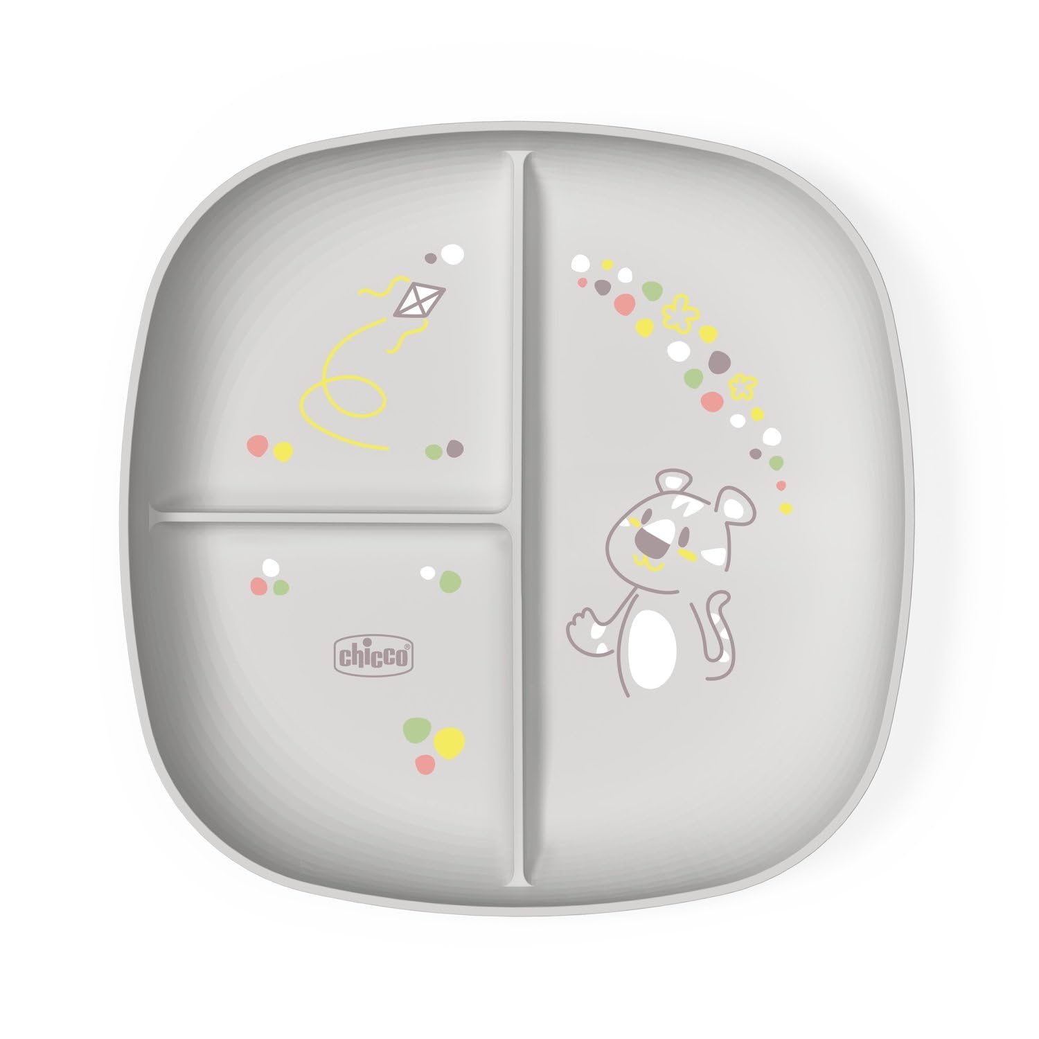 Chicco Piatto Porzionato 12m+ Piattino Con 3 Scomparti Colore Grigio — confronto prezzi