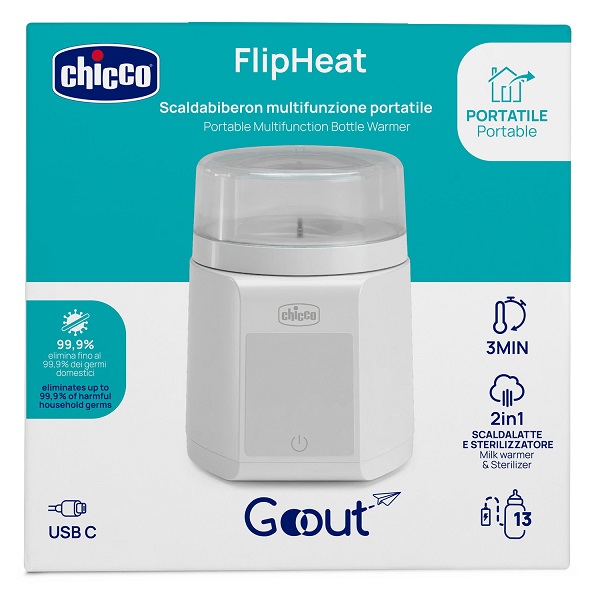 Chicco Scaldabiberon Portatile 2in1 Con Sterilizzatore Ricarica Usb C E Compatibilità Universale — confronto prezzi