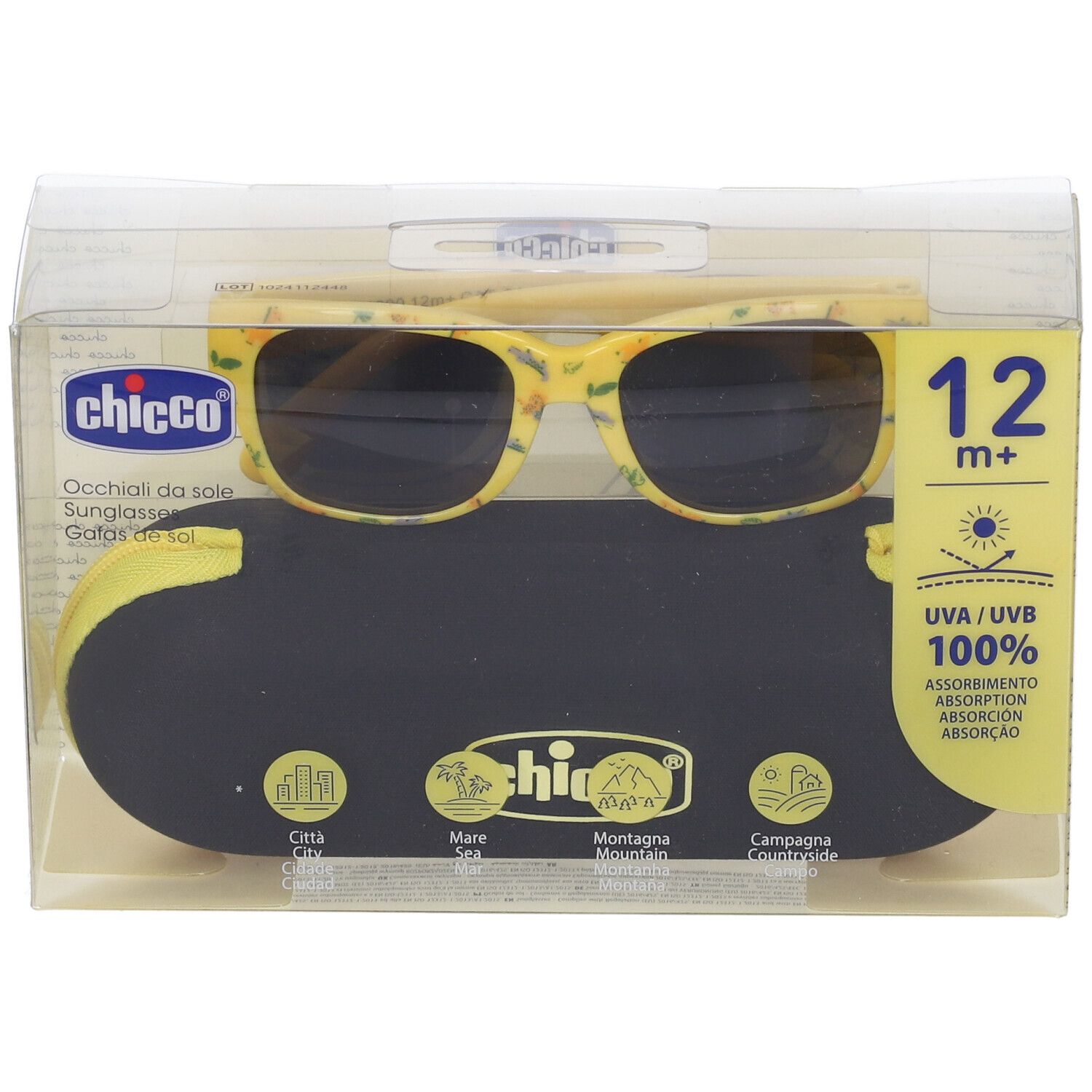 Chicco Occhiali da Sole 12+ Mesi Montatura Gialla Lenti Fumè — confronto prezzi