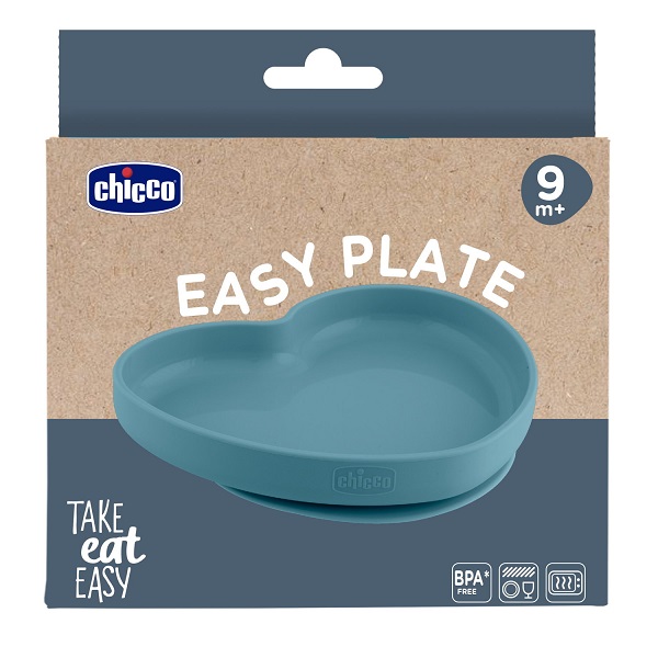 Chicco piatto cuore in silicone azzurro 9m+ — confronto prezzi