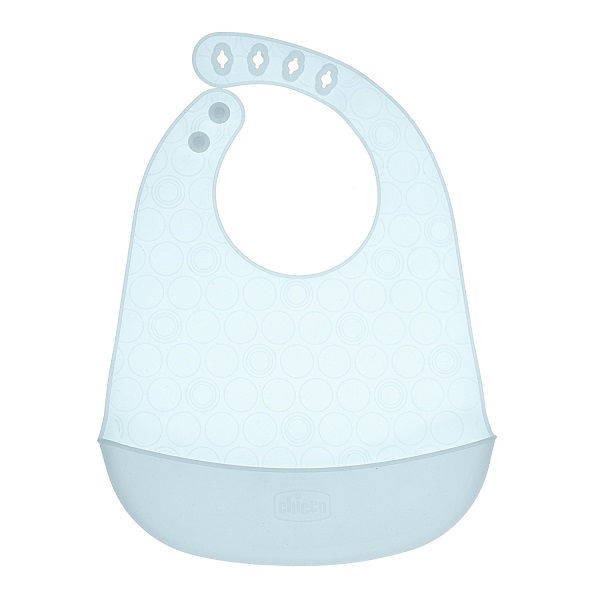 Chicco easy roll bib bavaglino in silicone con tasca azzurro — confronto prezzi