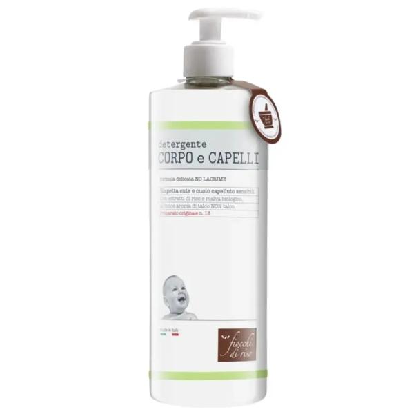 Fiocchi di Riso Detergente Delicato 750 ml Corpo e Capelli per Bambini