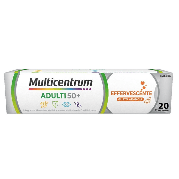 MULTICENTRUM ADULTI 50+ 20 COMPRESSE EFFERVESCENTI Gusto Arancia — confronto prezzi