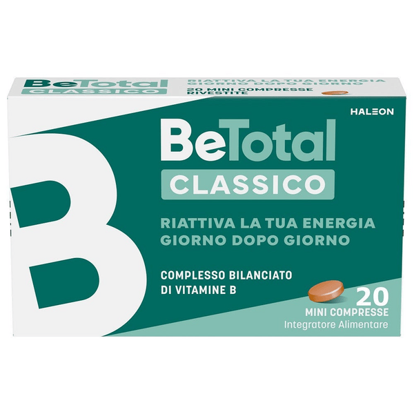 Be-Total Integratore Alimentare Vitamina B Vitamina B12 Acido Folico Energia Adulti 20 Compresse
