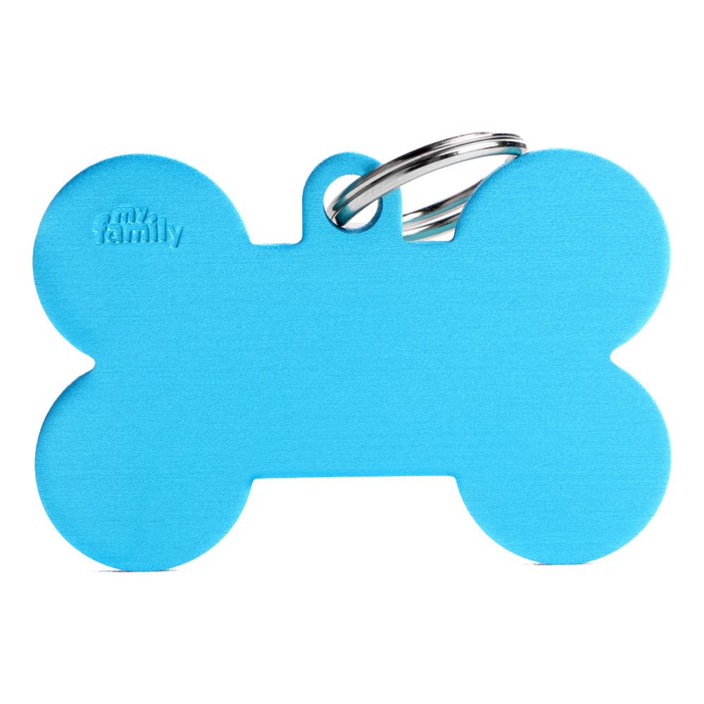 MY FAMILY MEDAGLIETTA OSSO (XL) ALLUMINIO AZZURRO (REF. MFXL07)