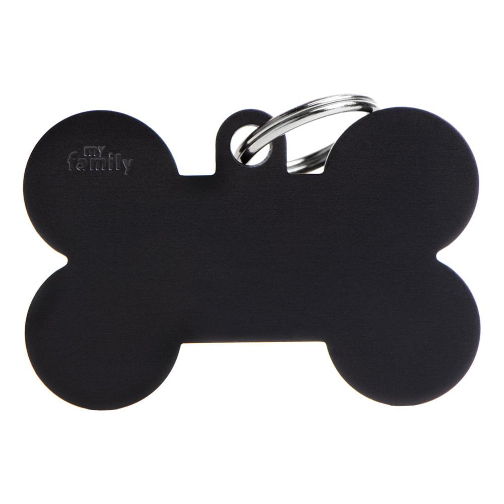 MY FAMILY MEDAGLIETTA OSSO (XL) ALLUMINIO NERO (REF. MFXL05)