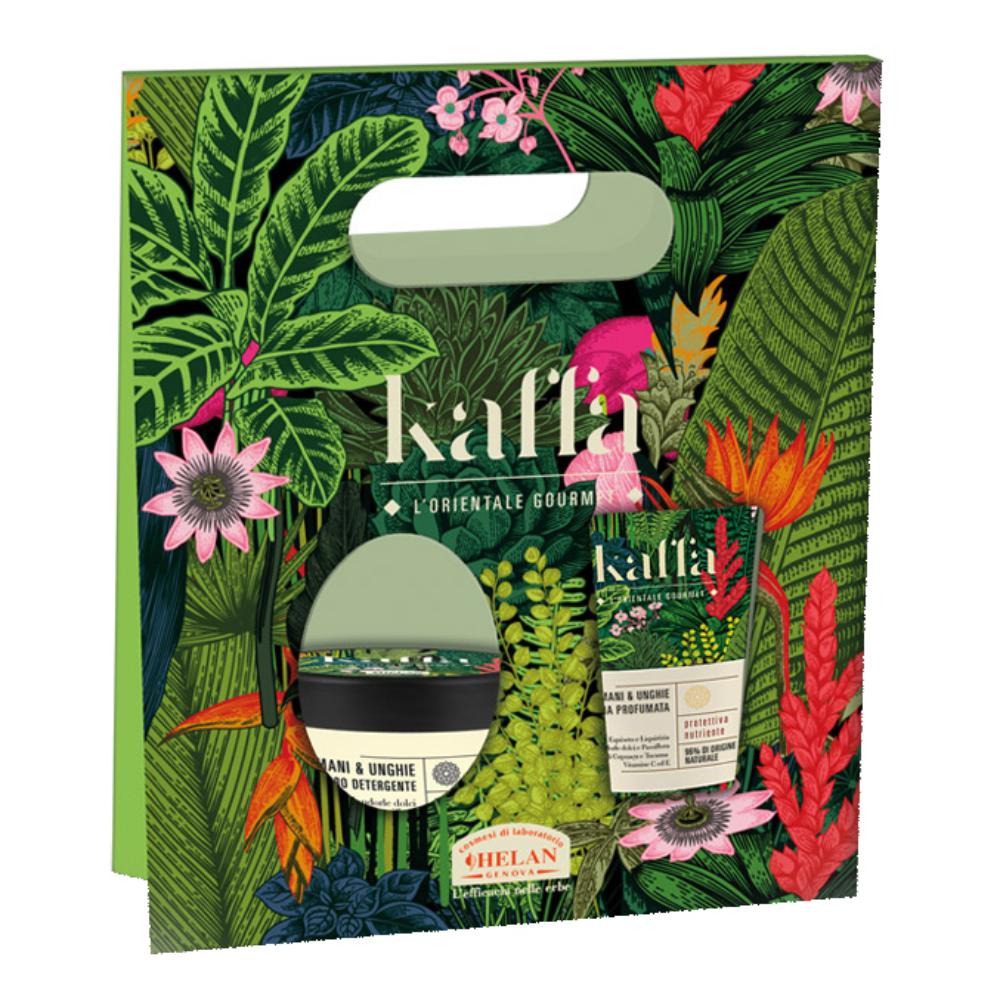Helan Kaffa Set Mani & Unghie Cofanetto Regalo Burro Detergente + Crema Mani e Unghie