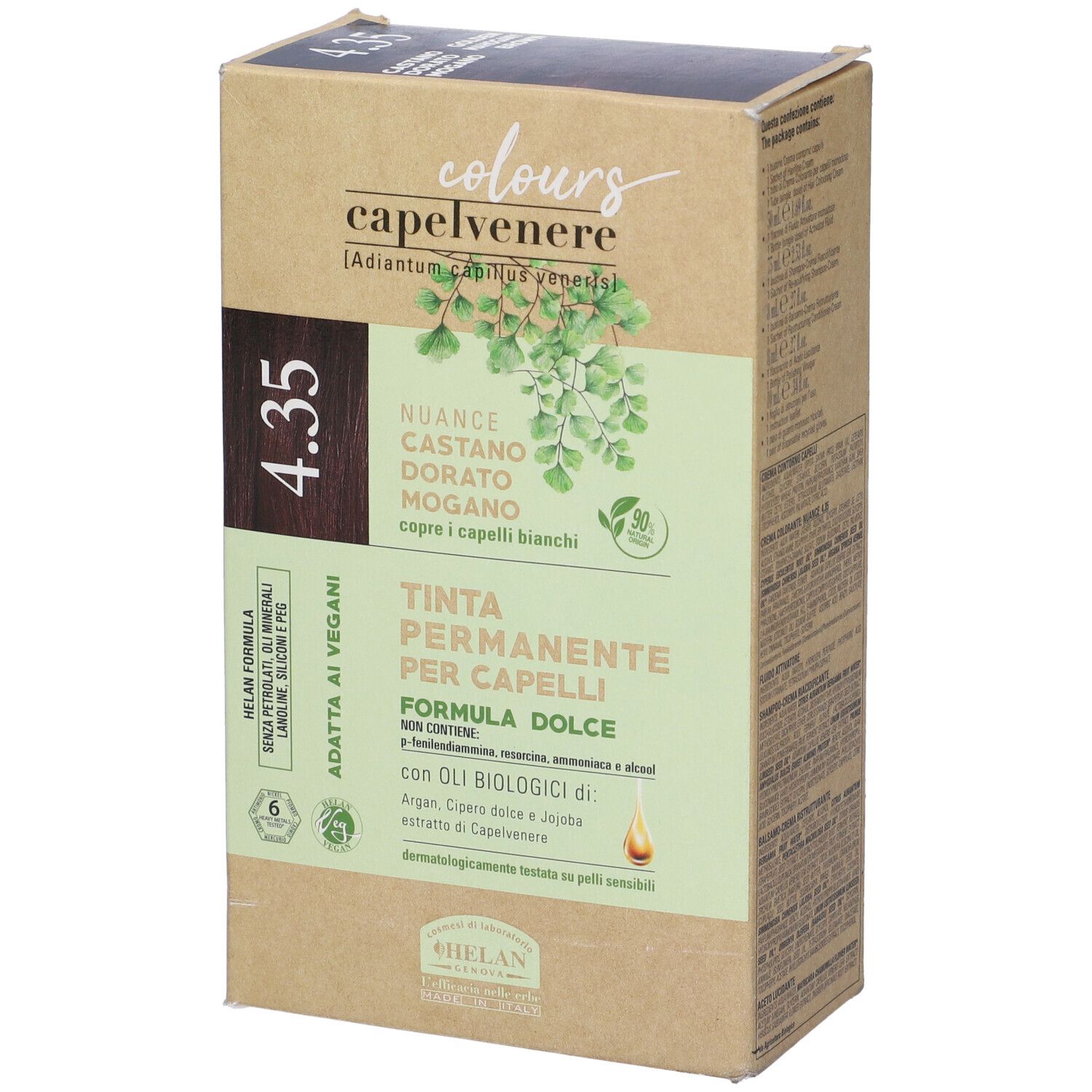 Capelvenere Colours Tinta Capelli 4,35N Castano Dorato Mogano — confronto prezzi