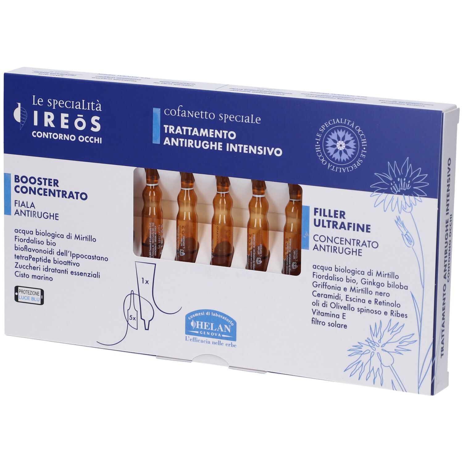Helan Ireos Trattamento Antirughe Intensivo Fiale + Tubetto 1 pz Crema contorno occhi
