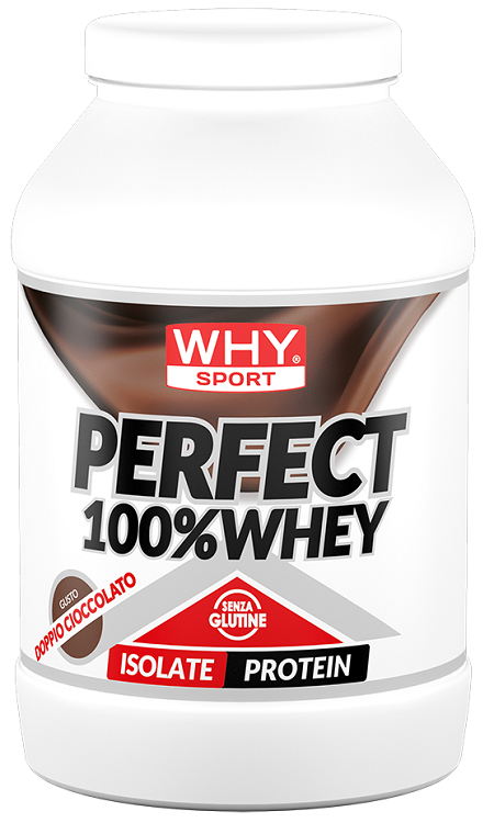 Why Sport Perfect 100% Whey Integratore Di Proteine Per L'attività Sportiva Gusto Doppio Cioccolato 750 Grammi