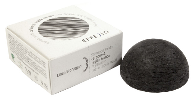 Effebio Shampoo Solido Al Carbone E Argilla Bianca 60 Grammi