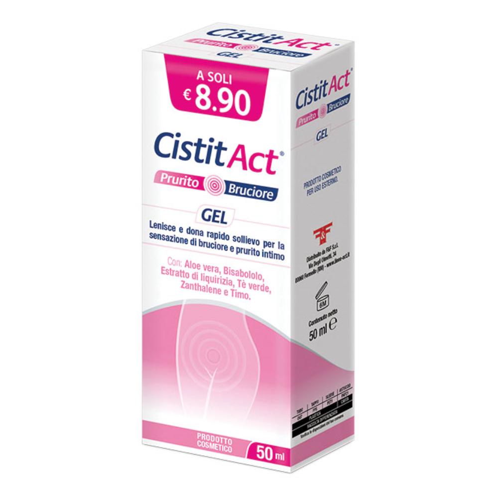 Linea Act CistitAct Gel - Trattamento lenitivo per il prurito e il bruciore intimo, 50 ml