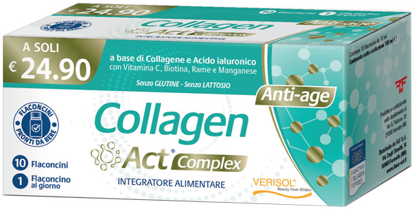 Collagen Act Complex Integratore Per Il Benessere Della Pelle 10 Flaconcini