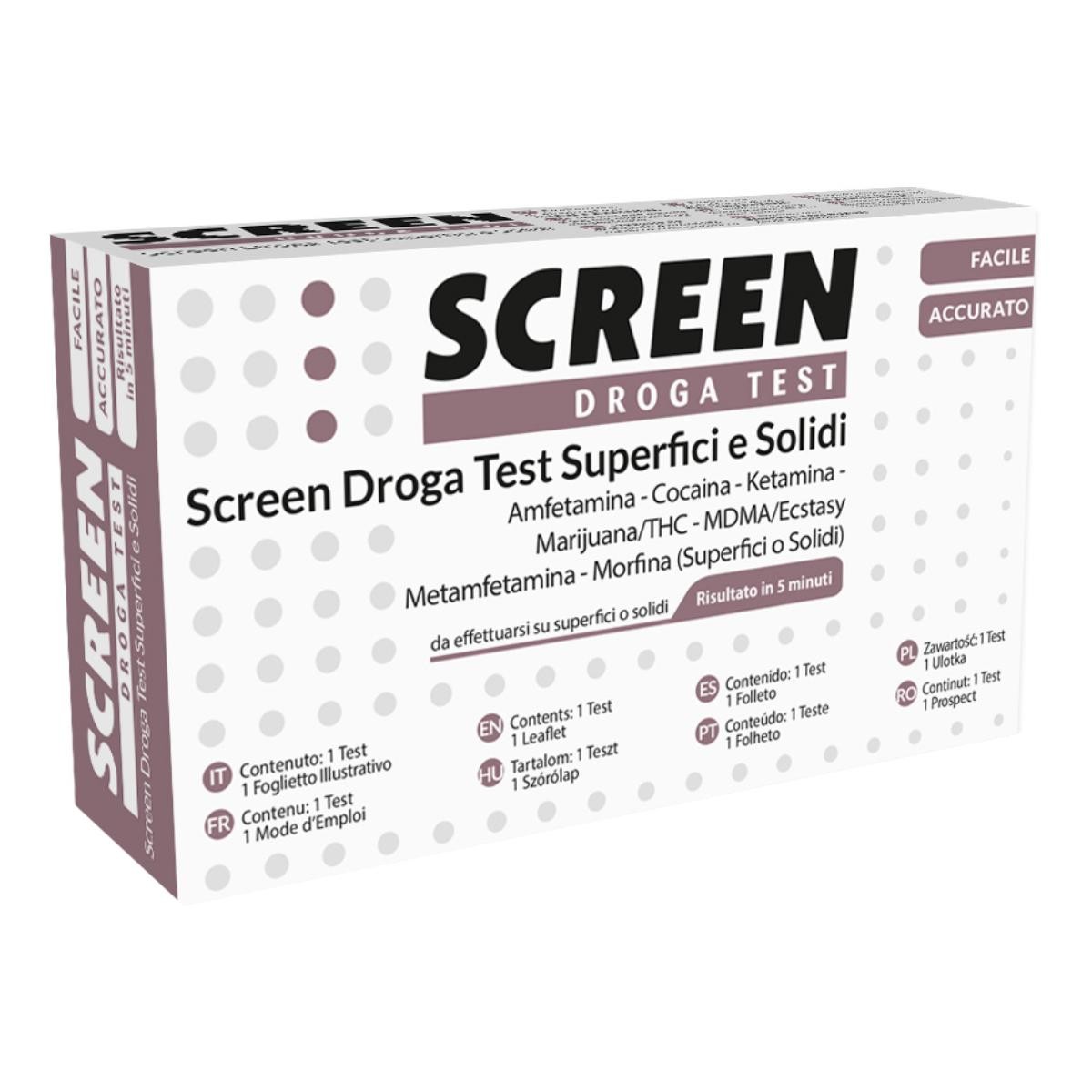 Screen Droga Test 7 Droghe Su Superfici Solidi O Polveri 1 pz