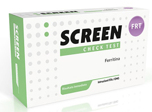 TEST RAPIDO PER L\'INDIVIDUAZIONE DI FERRITINA NEL SANGUE PER L\'ANEMIA DA CARENZA DI FERRO SCREEN CHECK TEST ANEMIA/FERRITINA
