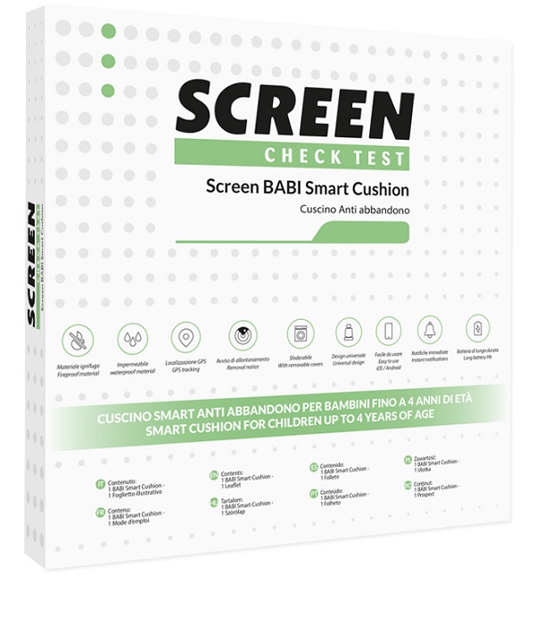 Screen Babi Smart Cushion Cuscino Anti-abbandono Per Bambini Fino A 4 Anni Di Età