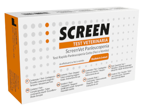 Screenvet Test Rapido Panleucopenia Feci/Vomito Gatto