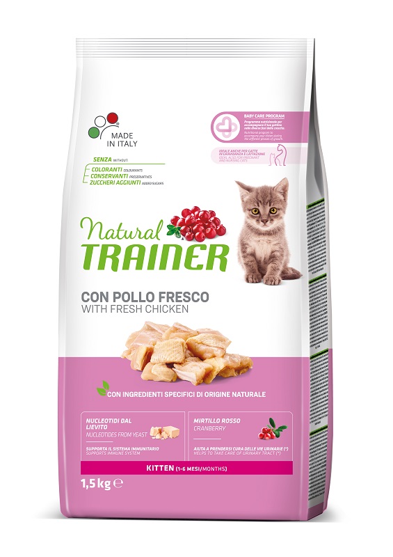 TRAINER NATURAL GATTO KITTEN POLLO 1,5KG