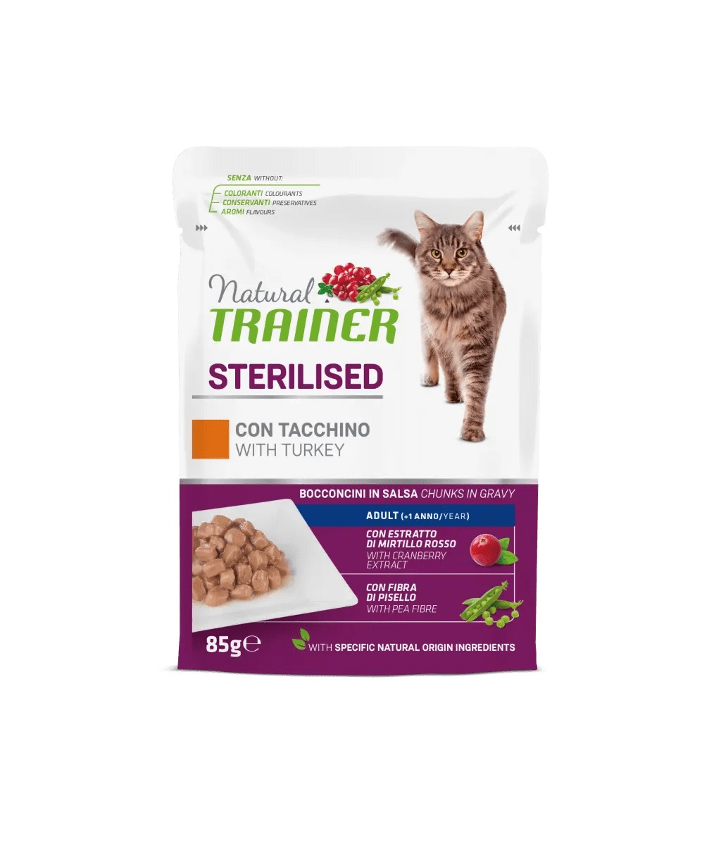 Trainer Gatto Natural Adulto Sterilizzato Tacchino 85 Gr