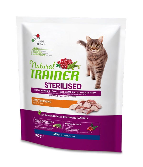 Trainer Gatto Natural Adulto Sterilizzato Tacchino 300 Gr