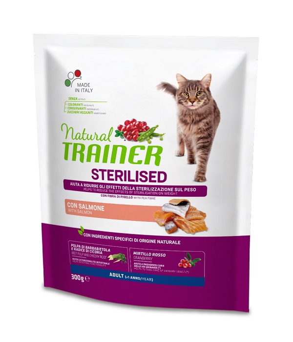 Trainer Gatto Natural Adulto Sterilizzato Salmone 300 Gr