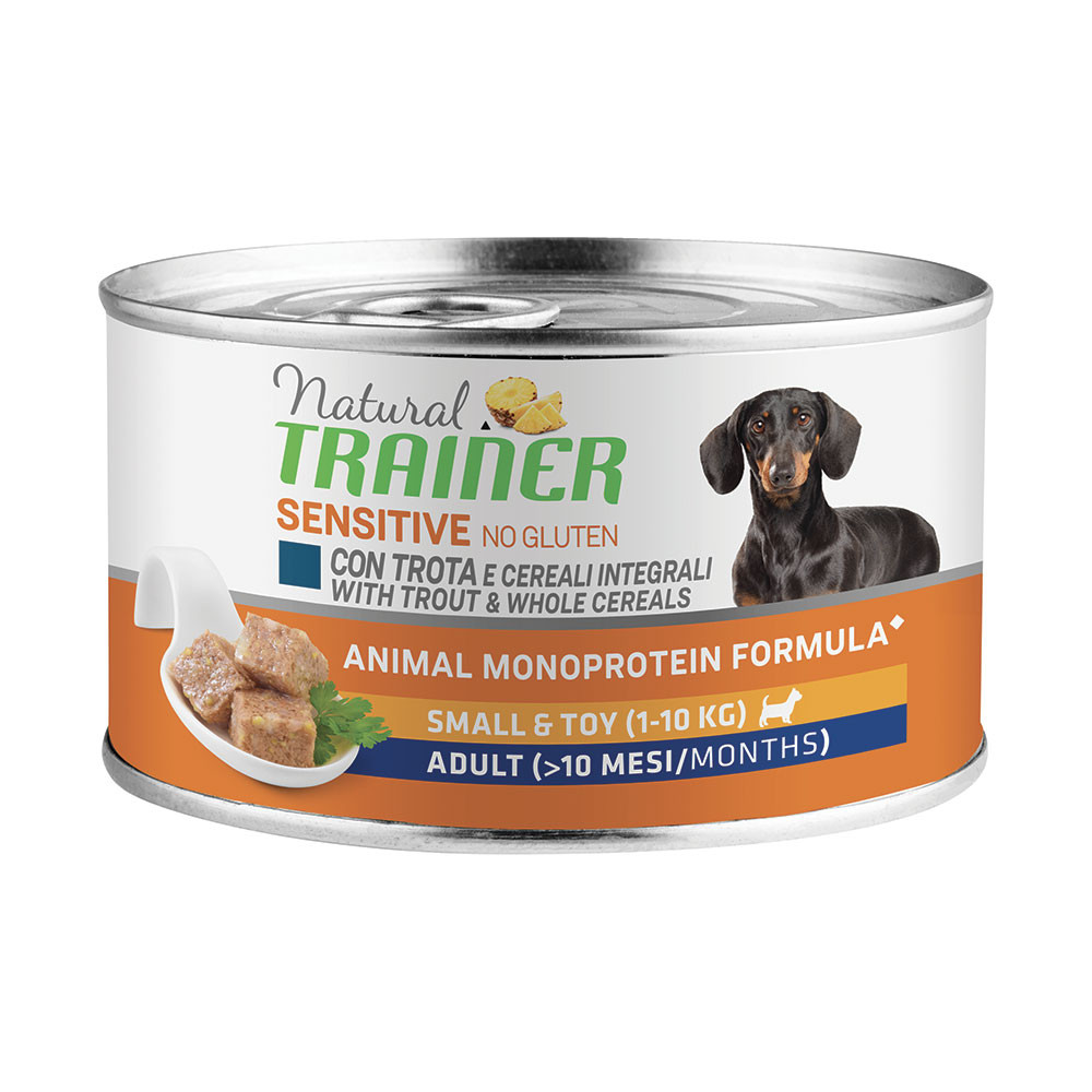 Trainer Cane Natural Sensitive Adulto Mini Trota &amp; Cereali 150 Gr
