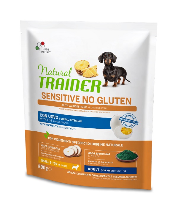 Trainer Cane Natural Sensitive Adulto Mini Uovo &amp; Cereali Integrali 800 Gr