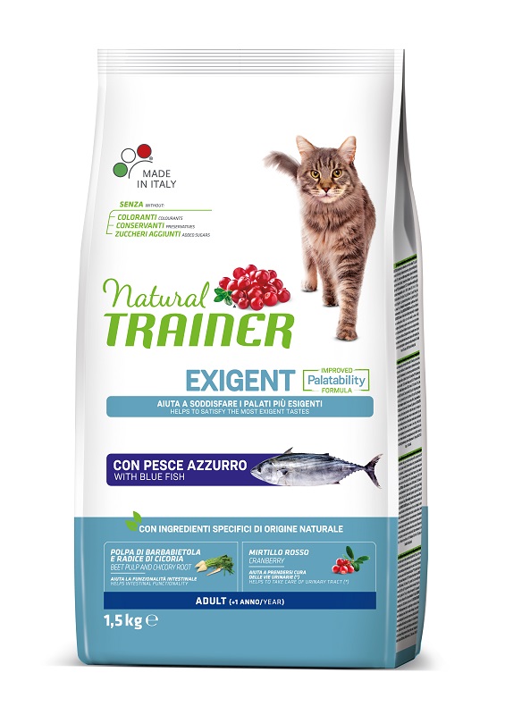 TRAINER NATURAL GATTO APPETITO DIFFICILE STERILIZED ADULT PESCE AZZURRO 1,5KG